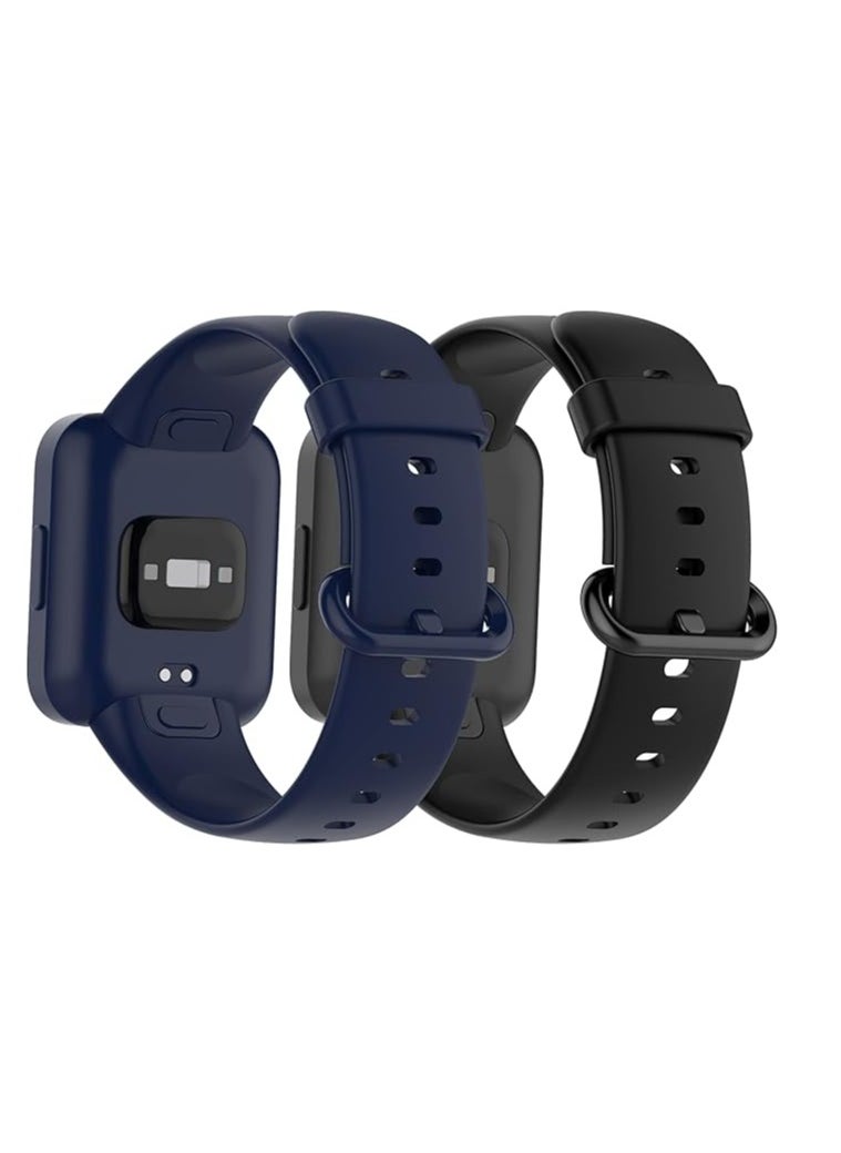 Generic - Generic Replacement Silicon Strap with Frame For Compatible with Redmi watch 2 Lite/redmi watch 2 / xioami poco watch/mi watch 2 Lite/Mi Watch Lite Strap/Mi Watch 2 Lite Strap (Blue) - Image 1
