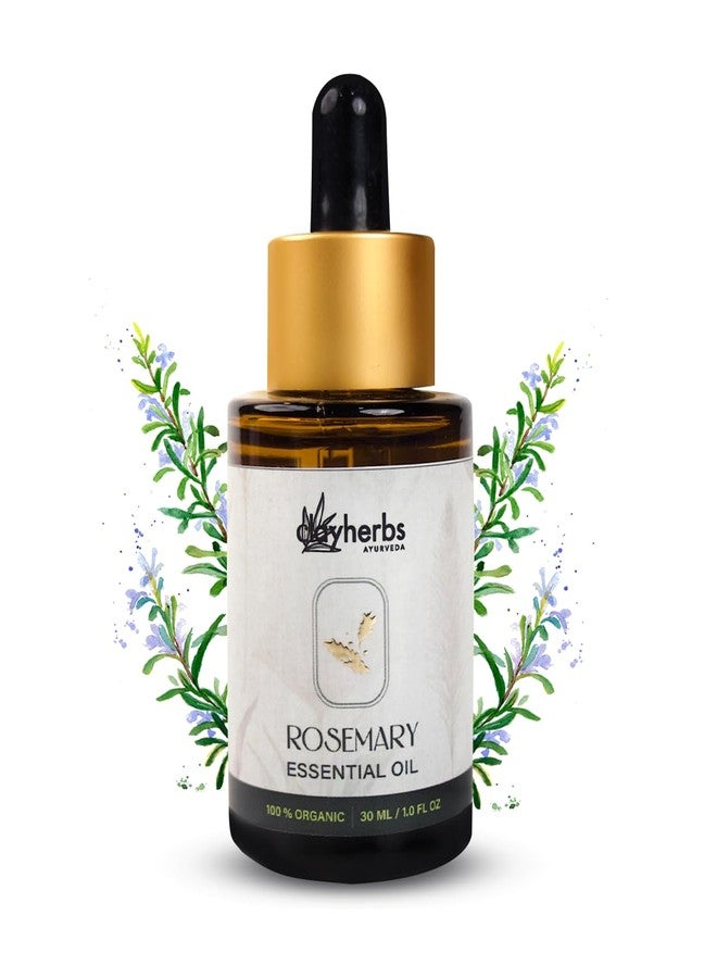 Clayherbs 100% Pure 30ml Rosemary Essential Oil for Hair Growth, Skin & Diffuser - Therapeutic Grade, Steam Distilled Rosemary Oil for Scalp Massage & Aromatherapy - Image 1