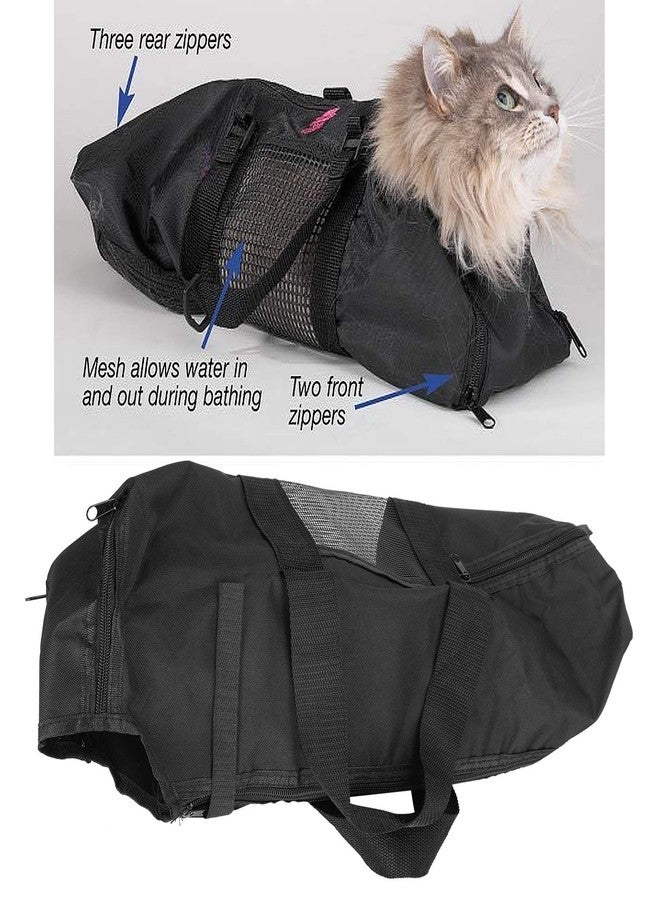 Mrisata Cat Grooming Bag Cat Shower Bag 49x26cm Cat Grooming Bathing Restraint Bag No Scratching Pet Cat Washing Shower Bath Bag - Image 4