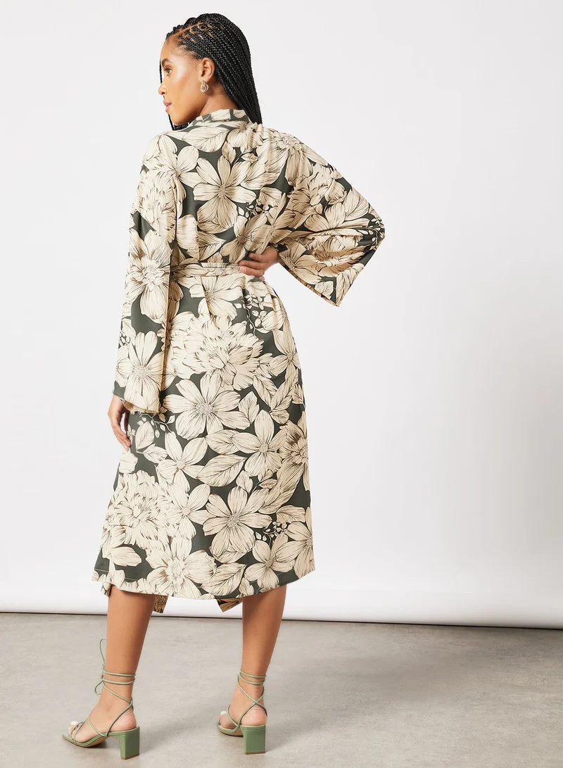 MANGO Floral Print Dress
