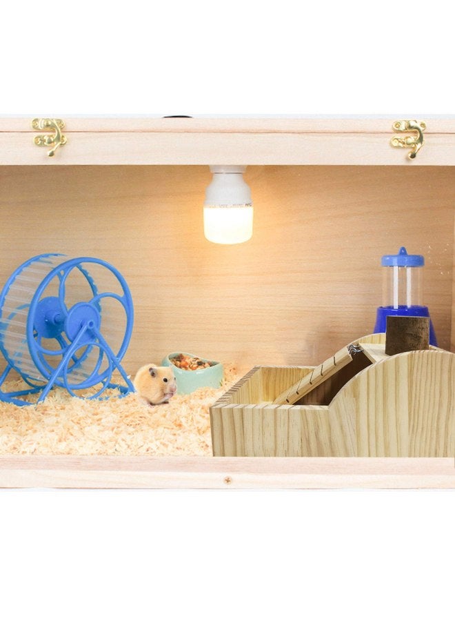 كاثسون صندوق استحمام رملي للهامستر من كاثسون، غرفة استحمام خشبية للحيوانات الصغيرة، حوض استحمام رملي للحفر مع وعاء سلم للتسلق للفئران السورية القزمة، فئران الجربوع، القنفذ - Image 4