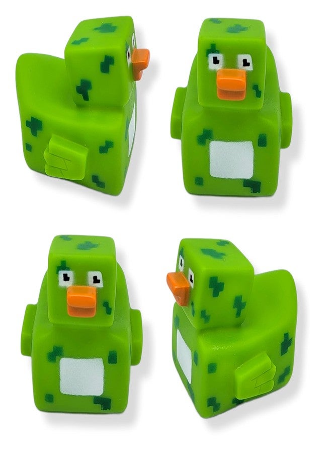 AMERICAN WIT Cool Rubber Ducks (2") Standard Size. (12 Pack) Cute Duck Bath Tub Pool Toys. (Pixelated Robot Rubber Ducks) - Image 5