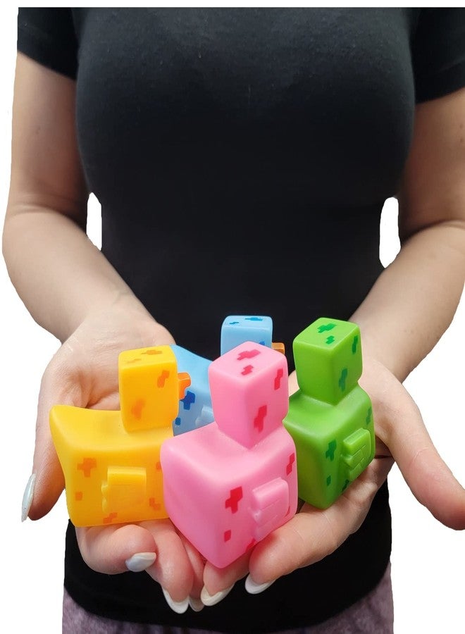 AMERICAN WIT Cool Rubber Ducks (2") Standard Size. (12 Pack) Cute Duck Bath Tub Pool Toys. (Pixelated Robot Rubber Ducks) - Image 2