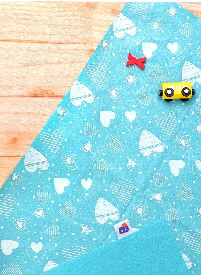 SuperBottoms Basic Bed Protecting Mat | 8.5X Absorbent, Waterproof, Anti-Heat & Washable Baby Bed Protector | Soft Cotton Fleece, Lightweight, Reusable InstaDry Mat - Breezy Blue, Small (50x70cm) - Image 2