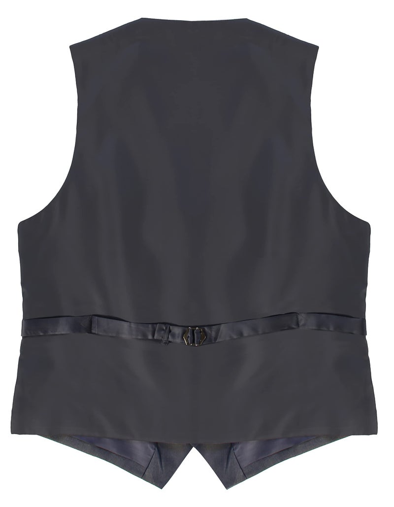 Gioberti Men's Formal Suit Vest Fit for Business or Casual Dress, Charcoal, Medium - Image 3