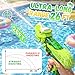 OMKSIH Electric Water Gun with Light Flash Automatic Squirt Guns 2632 FT Long Range Green Dinosaur Themed Powerful Water Gun for Kids Realistic Squirt Pistol for Summer Outdoor Theme Party - Image 4