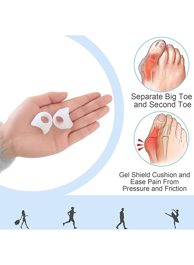 6PCS Single-Loop Toe Separators - Correcting Bunions and Restoring Toes to Their Original Shape - For Men and Women - Toe Spacers Bunion Corrector - White - Image 3