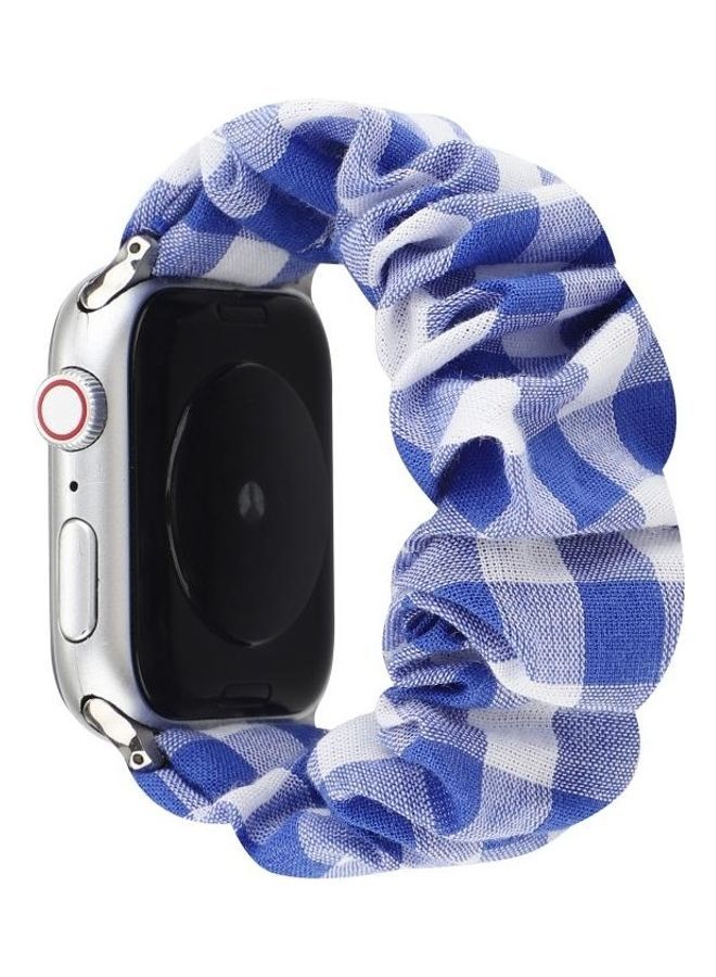 NIBEMINENT Ethnic Replacement Watchband For Apple Watch Series 1/2/3/4/5/6/7/SE 42/44/45mm Blue - Image 1