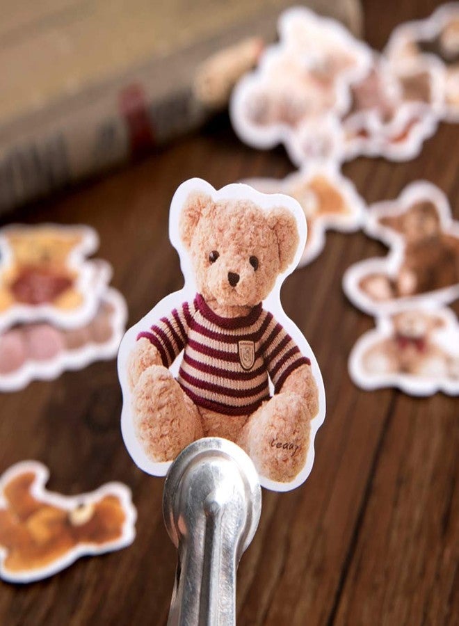 Doraking 46PCS Cute Boxed DIY Decoration Mini Size Bear Theme Adhesive Paper Stickers for Laptop Planners Scrapbook Cups Diary Notebooks Album Phone Case (Toy Bear) - Image 4