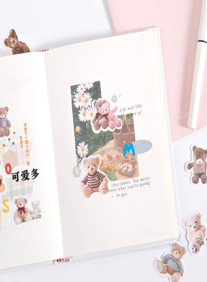 Doraking 46PCS Cute Boxed DIY Decoration Mini Size Bear Theme Adhesive Paper Stickers for Laptop Planners Scrapbook Cups Diary Notebooks Album Phone Case (Toy Bear) - Image 3
