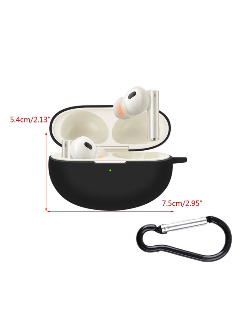 مناسبة ل RealMe Buds Air5 برو الهاتف الخليوي حالة صدمة واقية من هلام السيليكا سماعة القضية الصلبة اللون سماعة القضية التبعي Buds Air 5 برو الهاتف الخليوي القضية ( أسود ) - Image 3