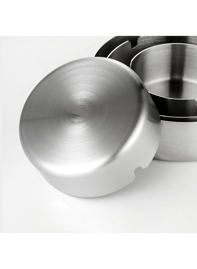 Durable Stainless Steel Ashtray for Outdoor Patio Waterproof Anti-fall Ashtrays with 3 Cigarettes Holder Hole For Smoker Indoor Office Desk Decor Ash Holder Organizar - Image 5
