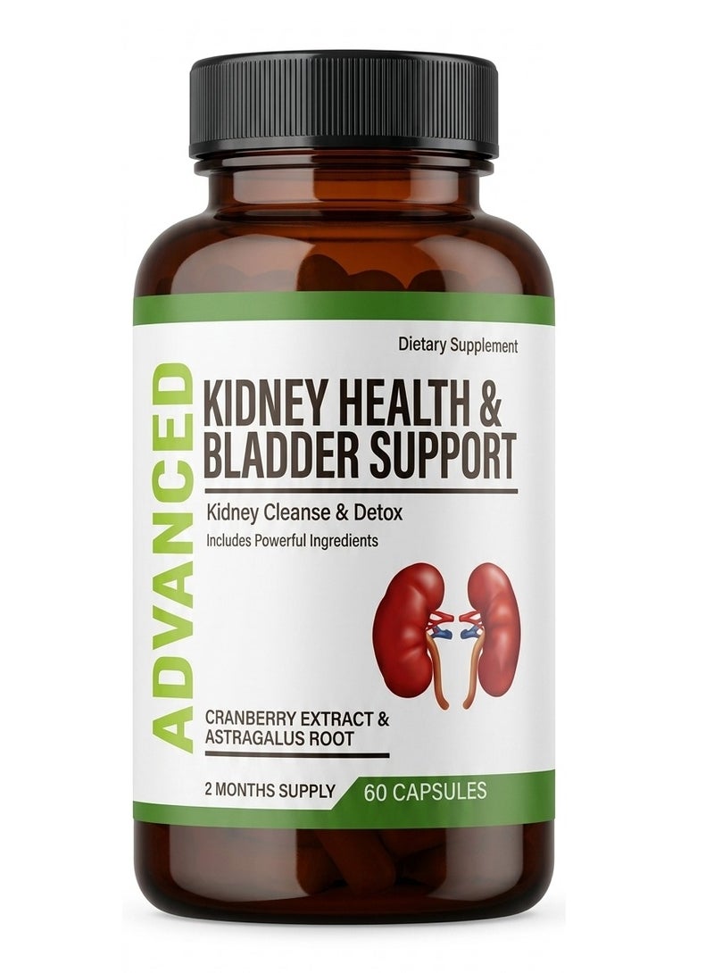 Kidney Vita Kidney Cleanse Detox & Repair and Bladder Support- Kidney Support Supplement for Kidney Restore with Chanca Piedra,Cranberry, Juniper Berries for Detox and Bladder Health.60 Day Supply. - Image 1