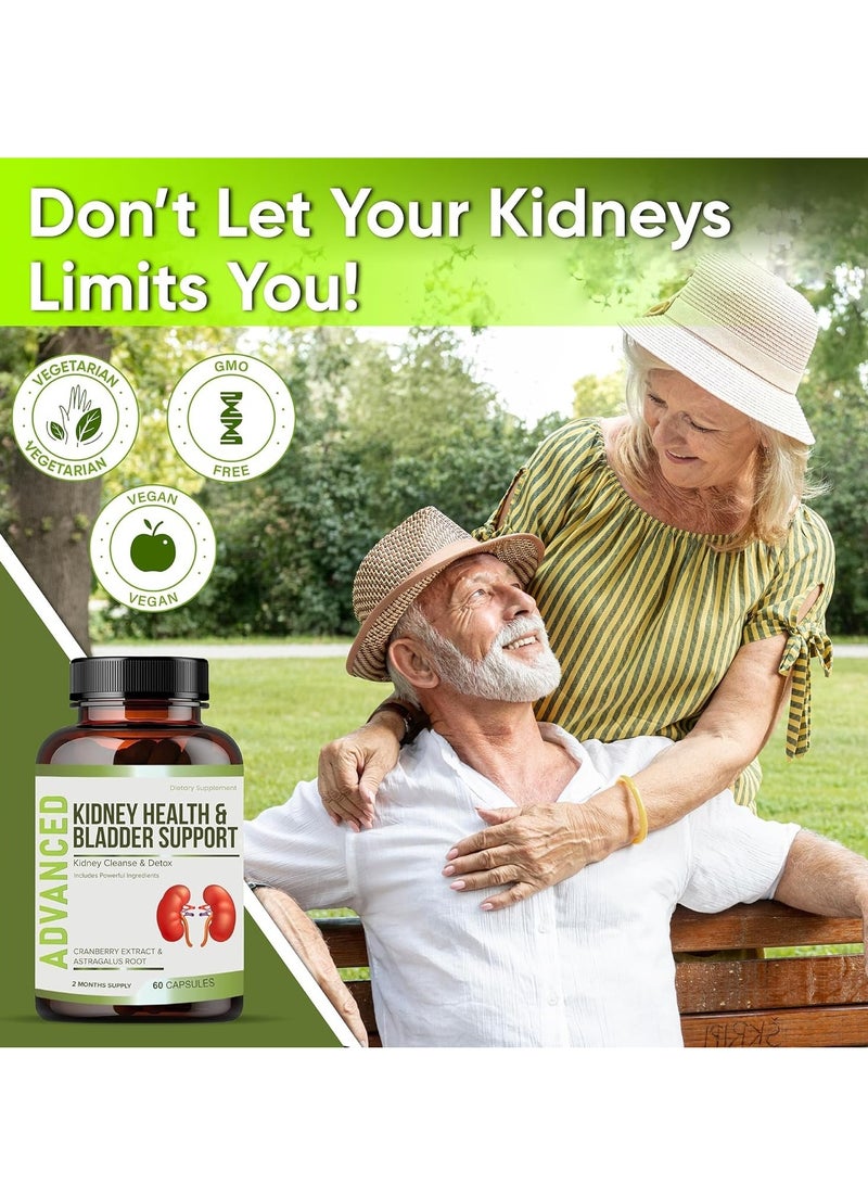 Kidney Vita Kidney Cleanse Detox & Repair and Bladder Support- Kidney Support Supplement for Kidney Restore with Chanca Piedra,Cranberry, Juniper Berries for Detox and Bladder Health.60 Day Supply. - Image 2