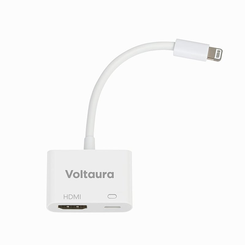 VOLTAURA Lightning to HDMI Adapter - 1080P@30Hz High-Definition Adapter for iPhone & iPad, Mirror Content to HDMI Displays, TVs, Monitors, Projectors - Easy Setup - Image 1