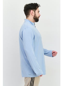 Adidas Men Sportswear Fit Long Sleeve Training Sweatshirts, Dusty Blue  - Image 2