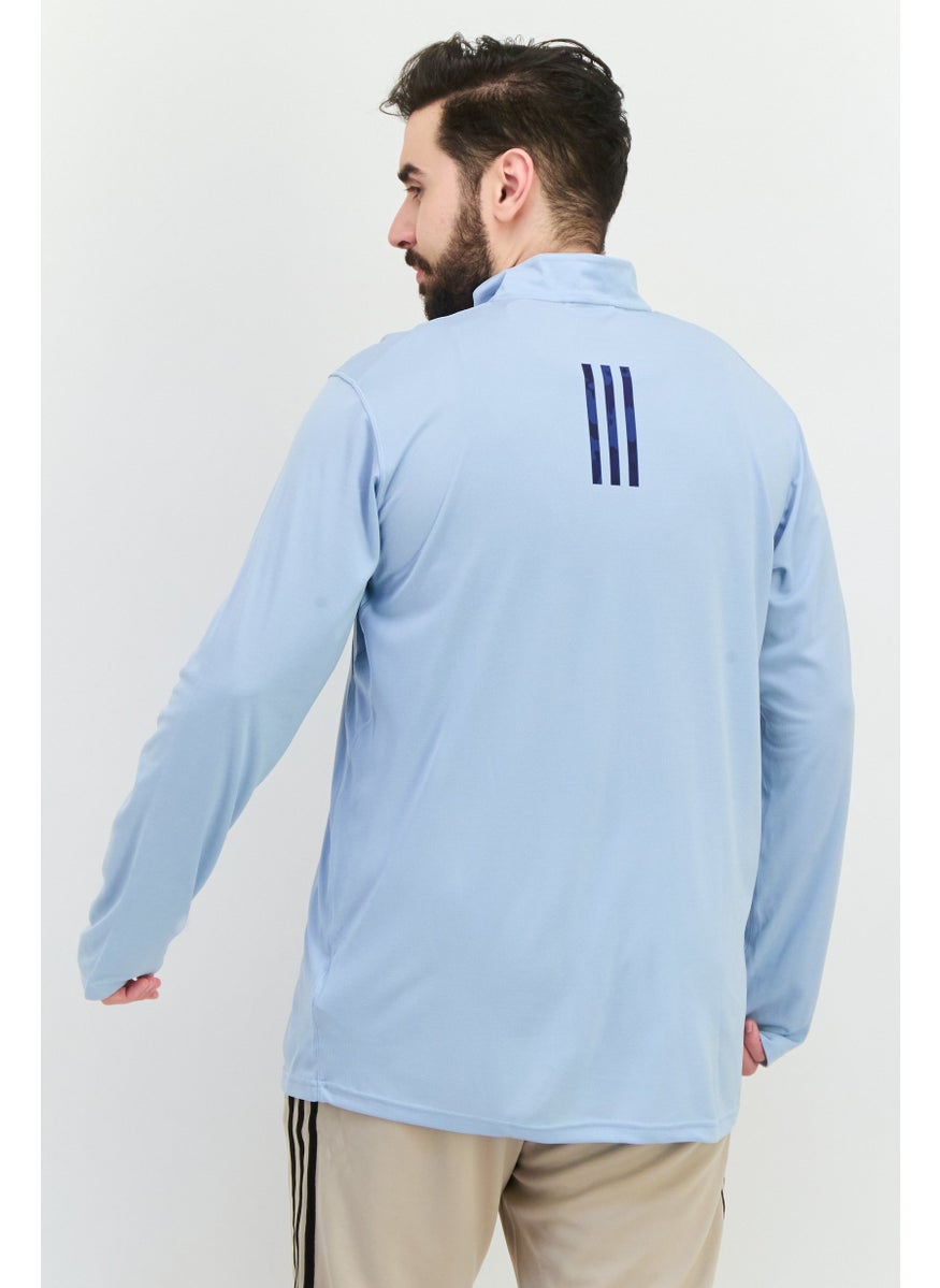Adidas - Men Sportswear Fit Long Sleeve Training Sweatshirts, Dusty Blue - Image 1
