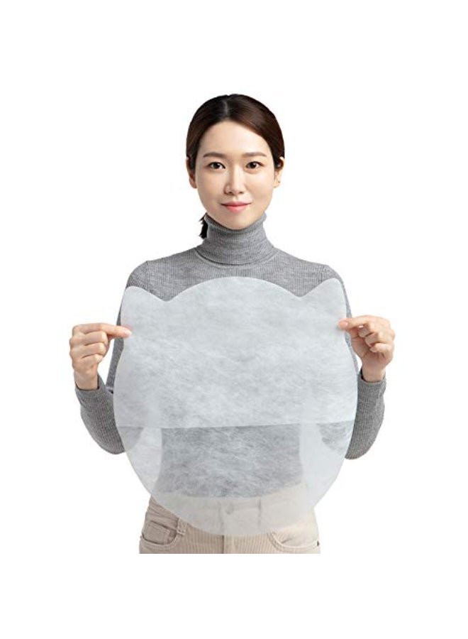 The Bbosong Lab Disposable Makeup Protector Hood 10pcsThis face cover prevents makeup stain while changing clothes Disposable Makeup Protector Disposable Cosmetic Mask Disposable Makeup Protector - Image 4