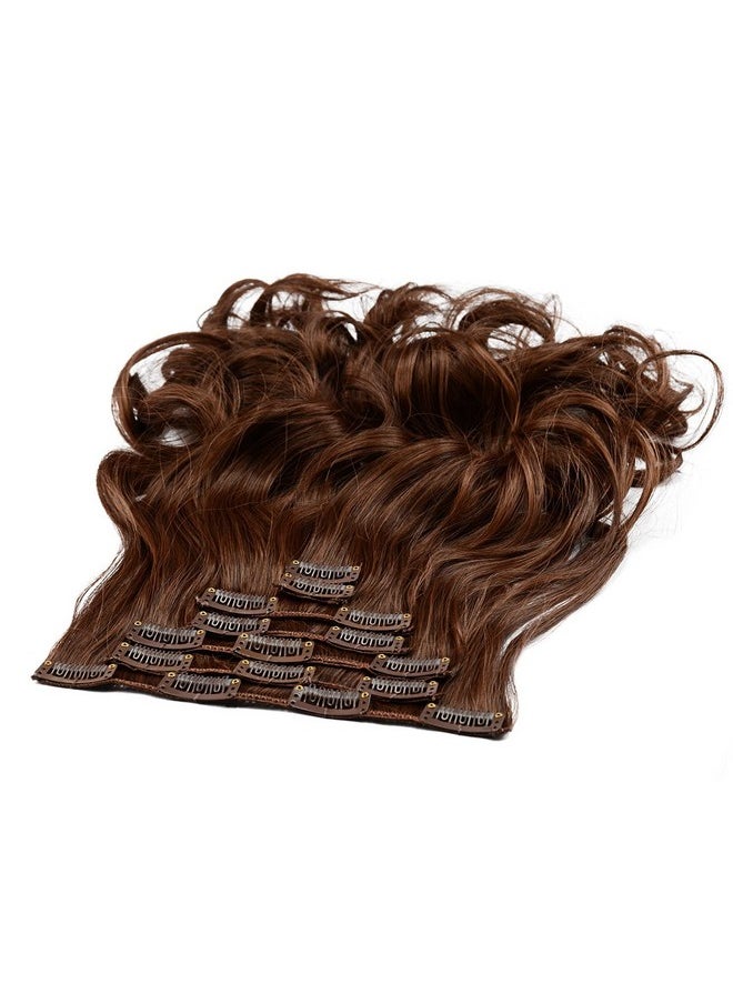BeatStock , 6 Pcs Set 16 Clip Curly Wavy Hair Extension In Brown Color New Updated Model  - Image 3