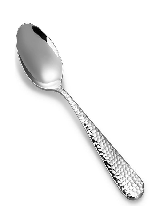 KEAWELL Premium 4-Piece Louise Hammered Spoons Set, 18/10 Stainless Steel, Set of 4, Fine Spoon Set with Round Edge, Dishwasher Safe (6.4" Teaspoons) - Image 1
