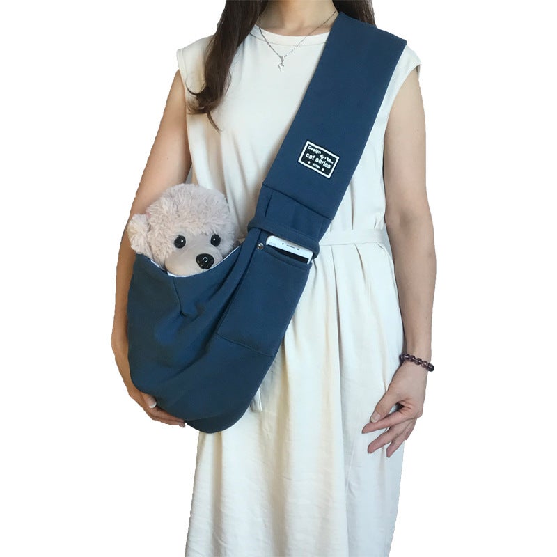Generic Cross-Border pet dog shoulder bag pet out slung shoulder bag dog backpack factory spot wholesale Black-grab wool material (polyester) 