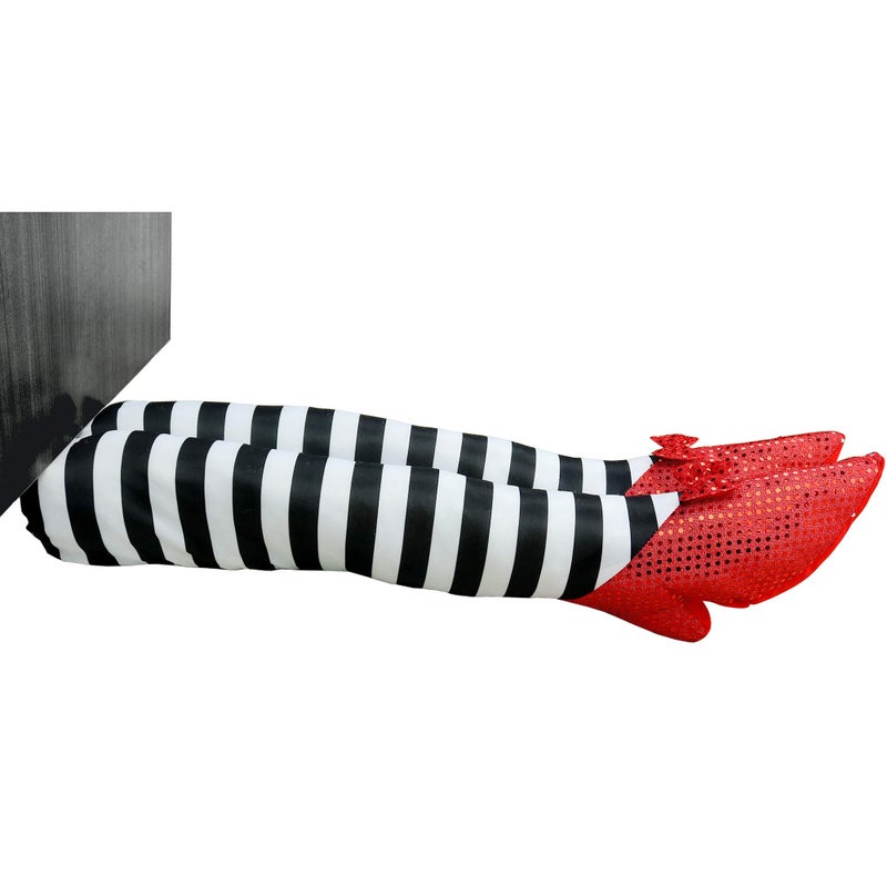 Skeleteen Wicked Witch Legs Prop Crushed Witches Feet with Ruby Slippers Yard Decoration Props for Outdoor and Indoor - Image 3