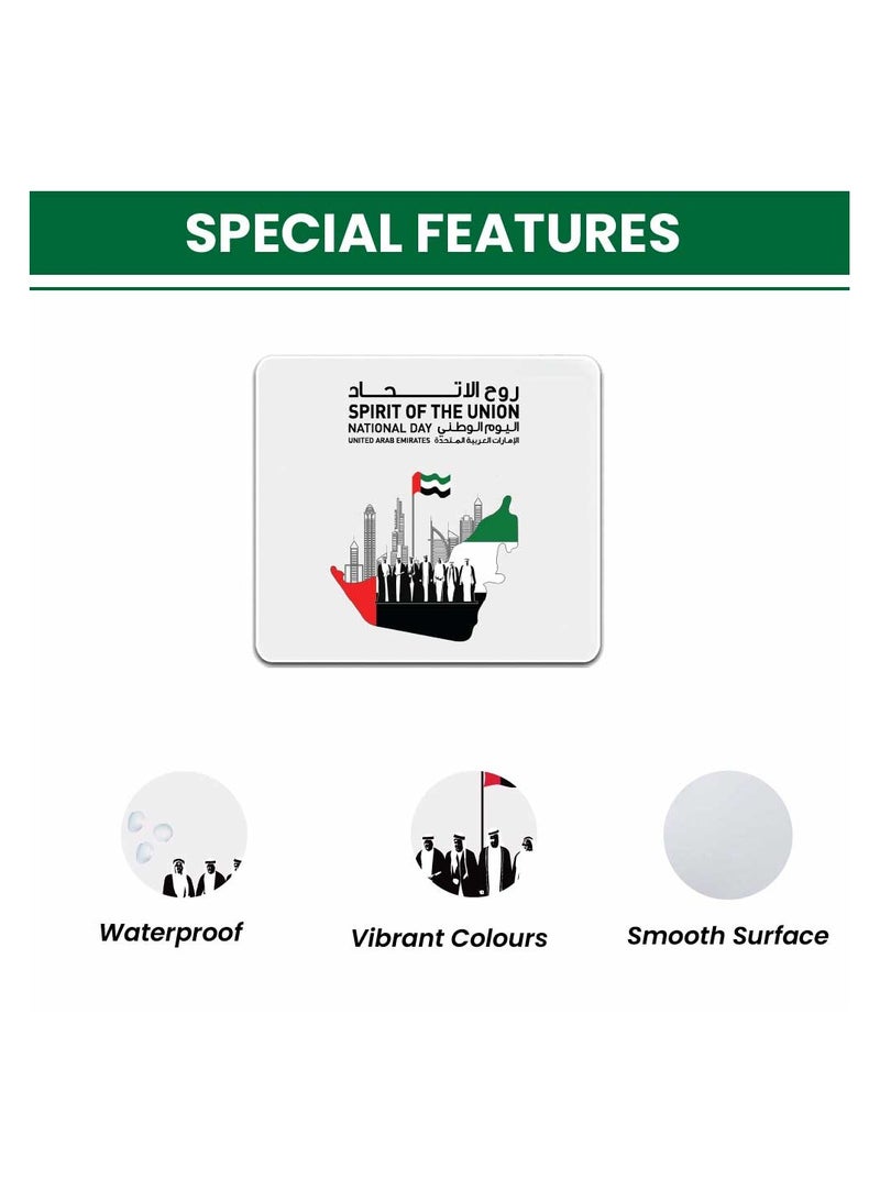 PRINTSHOP4ME Mouse pad with Printed theme design for Celebrating UAE  National Day or Flag day (Design 3) - Image 3