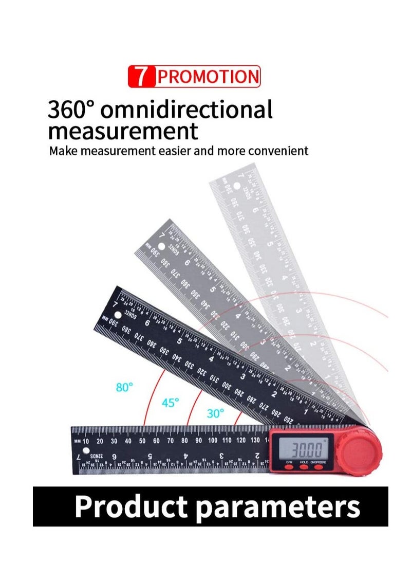 Digital Angle Finder Protractor, Stainless Steel Measuring Tool with LCD Display for Woodworking and Carpentry (360° Measurement, Battery Included) - Image 4