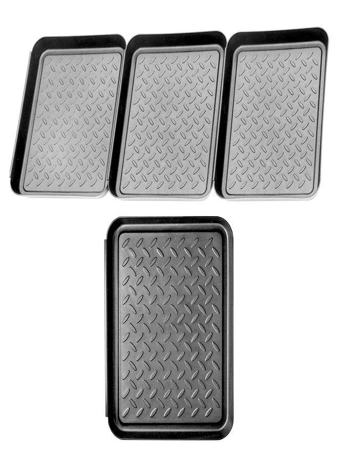 X-AT 3PCS Boot Tray,Shoe Mat,Multi-Purpose Garden Tool Tray,Pet Food Mat,Waterproof for Indoor and Outdoor (Black, 14 x 11 Inch) - Image 1