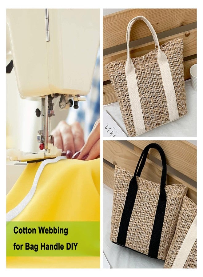 CooBigo 12 Yards Cotton Webbing 1 Inch Natural Cotton Webbing Straps for Bags, 1 Inch Weave Cotton Webbing for Cloth Tote Bag Handles Making, DIY Crafts Decoration - Image 4