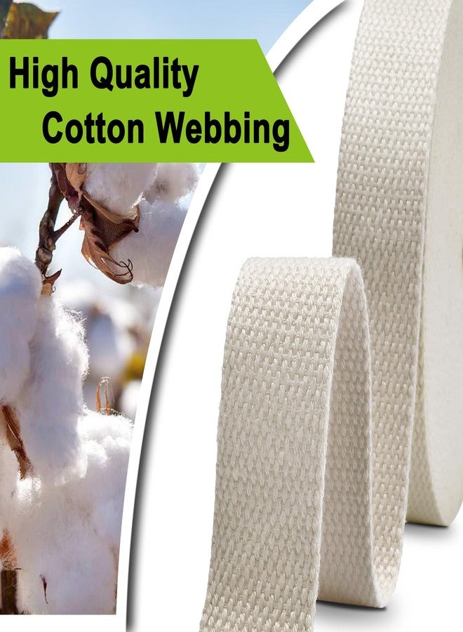 CooBigo 12 Yards Cotton Webbing 1 Inch Natural Cotton Webbing Straps for Bags, 1 Inch Weave Cotton Webbing for Cloth Tote Bag Handles Making, DIY Crafts Decoration - Image 3