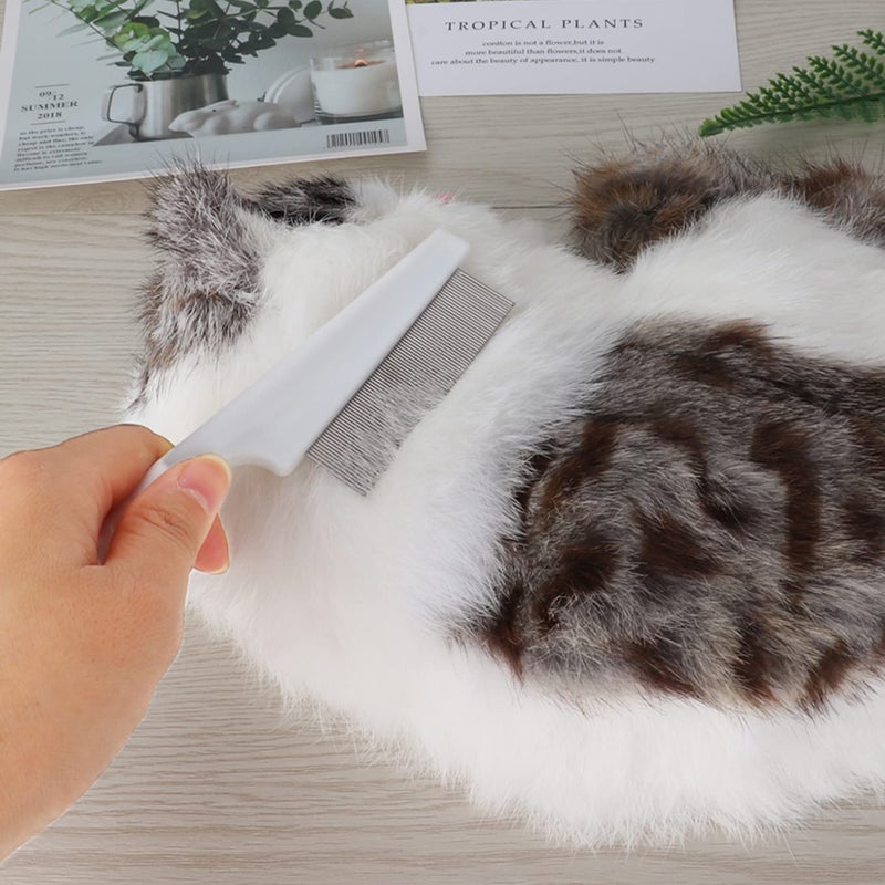 Kopal Flea Comb for Dogs and Cats - Stainless Steel Pet Lice Comb Remove Fleas and Flea Eggs - Tear Stain Remover - Pet Comb for Detangling and Dematting Face & Paws - 3 Pack White - Image 3