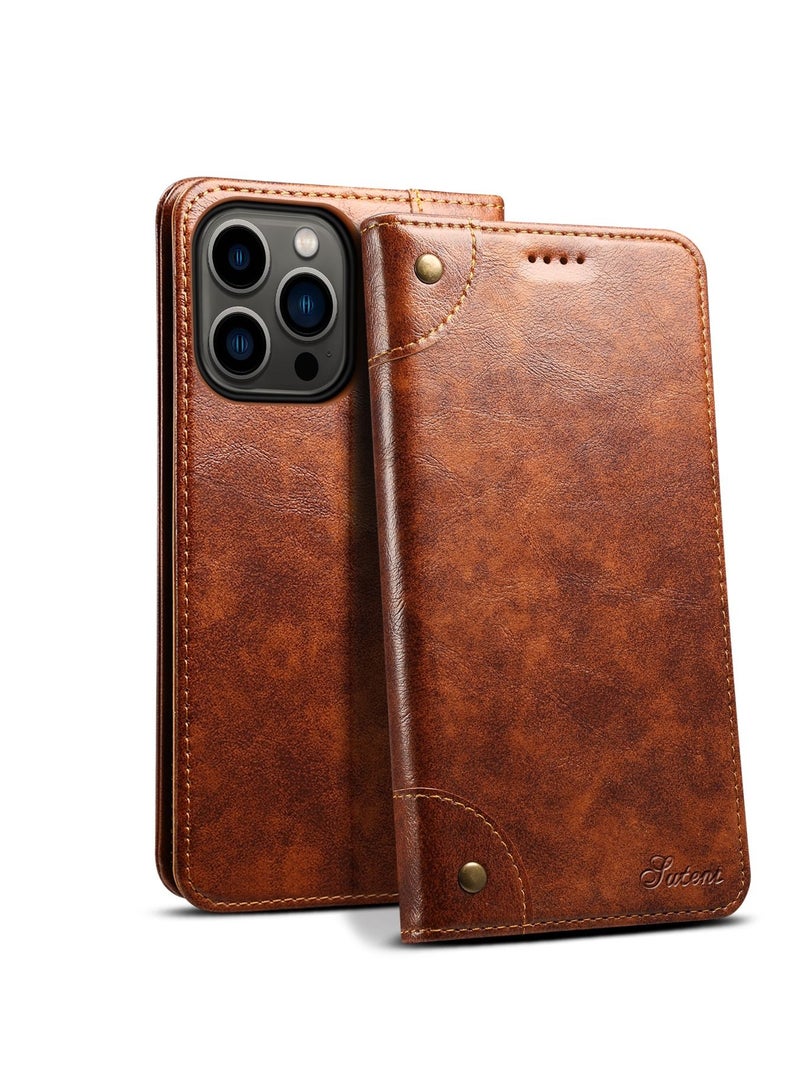 Suteni Flip Cover Protective Leather Case for iPhone - Image 1