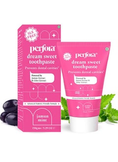 Perfora Oral Health Diabetics Special Toothpaste For Adults - 150 Gms (Pack Of 1) | Sugar Free Toothpaste | Cavity Protection Toothpaste | Diabetic Friendly Tooth Gel | Toothpaste For Kids & Adults | Sls Free Toothpaste | Anticavity Toothpaste | No Artificial Sweeteners | Made Safe Certified | Vegan-Friendly | Gel Toothpaste - Jamun Mint (Flavor)  - Image 1