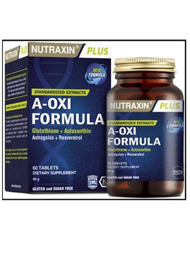NUTRAXIN A-Oxi Formula Glutathione+Resveratrol 60 Tablets