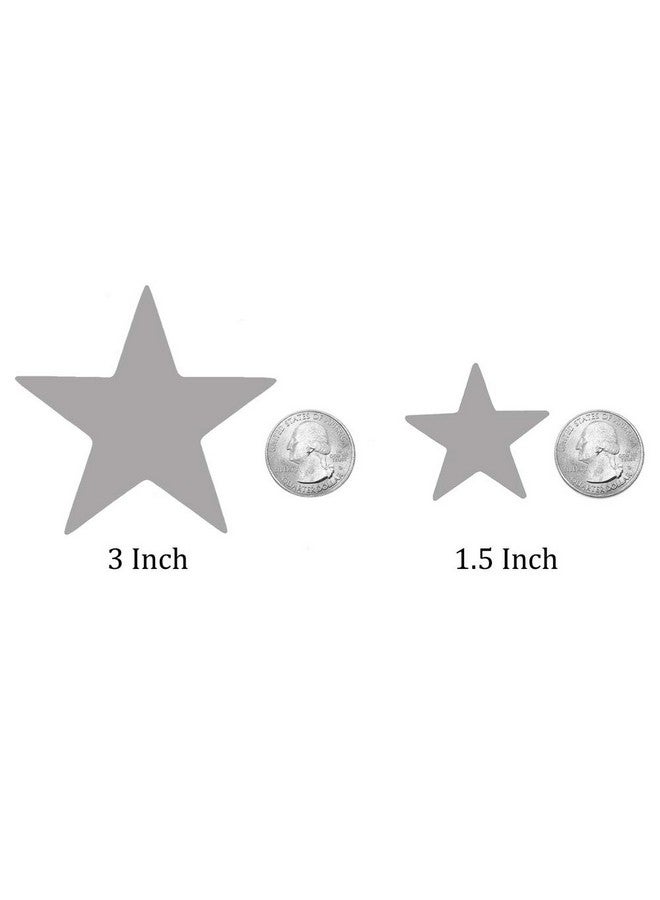 Playfully Ever After 1.5 And 3 Inch Combo Size Felt Star Stickers 46Pc (White) - Image 4