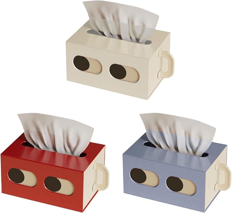 صندوق تخزين مناديل السيارات الأزرق لتزيين مكتب المنزل أو المكتب - Image 3