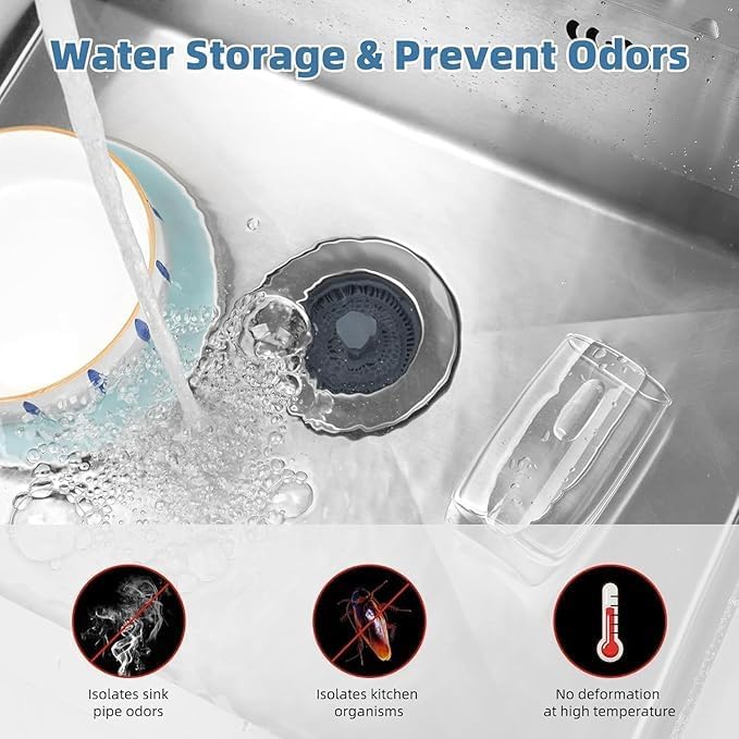RRJ 3 in 1 Kitchen Sink Drain Strainer - Stopper Set, Stainless Steel Kitchen Sink Stopper, Pop Up Anti-Clogging Sink Strainer Basket Filter for US Standard 3-1/2 Inch Kitchen Drain - Image 4