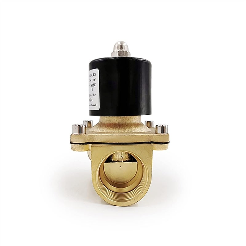 صمام هواء بقياسات 1/4"، 3/8"، 1/2"، 3/4"، 1"، صمام كهرومغناطيسي، مقاسات DN8، DN10، DN15، DN20، DN25، نوع N/C، صمام هوائي لاستخدام الماء، الزيت، الهواء، بجهود كهربائية 12V/24V/220V/110V (للمقاس DN32، جهد AC110V). - Image 2