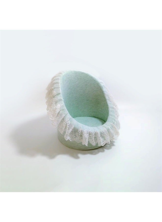 أدوات تصوير حديثي الولادة، أريكة دائرية متعددة الألوان من الدانتيل، كرسي مساعد لتصوير الأطفال، أدوات احتفالية لمئة يوم - Image 3