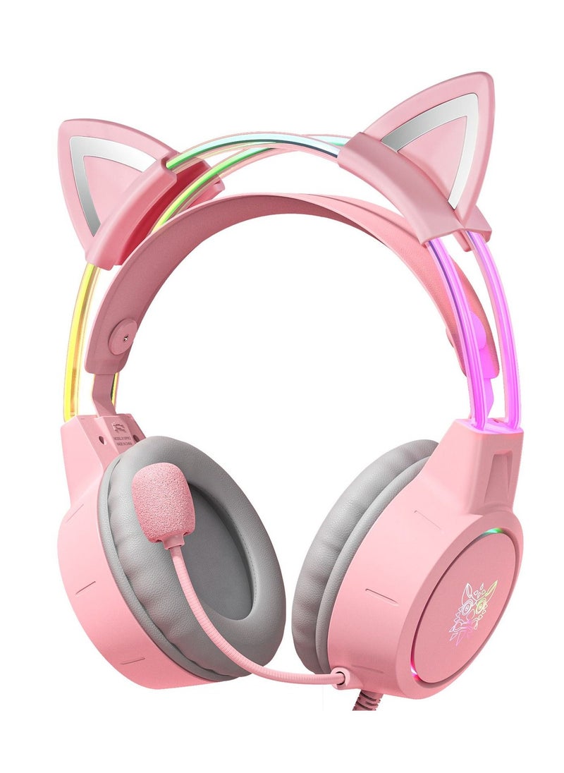 onikuma X15 Pro Wired Gaming Headphones with RGB LED Light Flexible Mic 7.1 Surround Stereo Music Headset for Compute PC Gamer - Image 1