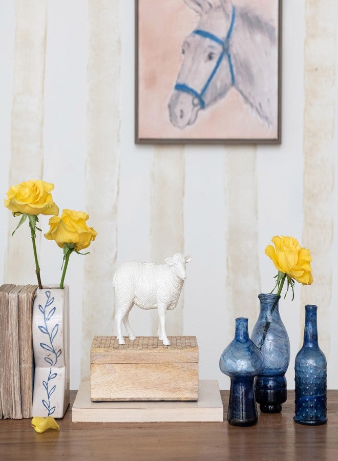 Creative Co-Op Pastoral Elegance Sheep Taper Holder, White - Image 5