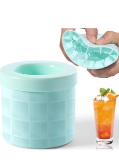 Oasisgalore 2-Pack Silicone Ice Cube Trays with Lids, Cylinder Mold, 60 Mini Ice Cubes, Food Grade, Reusable(Blue).  - Image 1