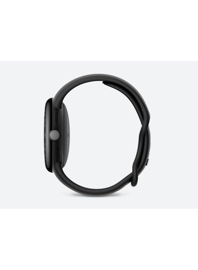 Google Pixel Watch 4 (41mm) Matte Black Aluminium case Active Band Obsidian - Image 2