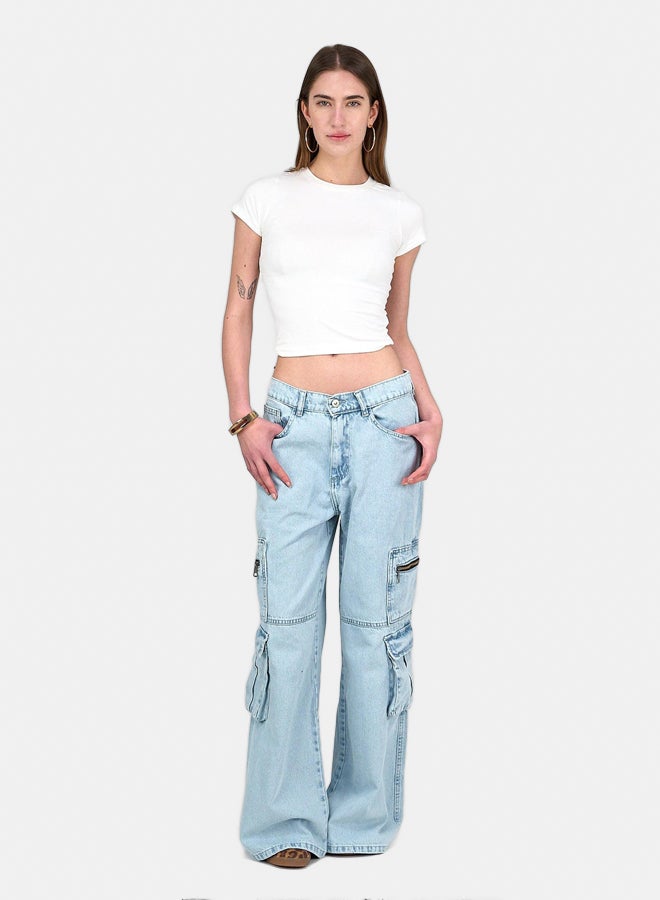 Clue Cotton Blend Cropped Top  - Image 4