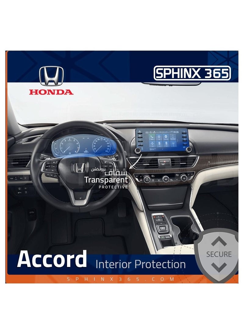 Sphinx365 - Honda Accord Interior Protection Basic Kit Transparent 2020-2023 - Image 1