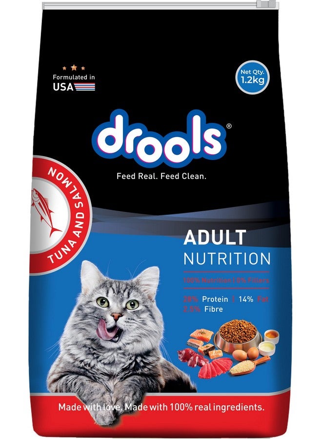 Drools Adult Dry Cat Food, Tuna Salmon 1.2 Kg Pack - Image 1