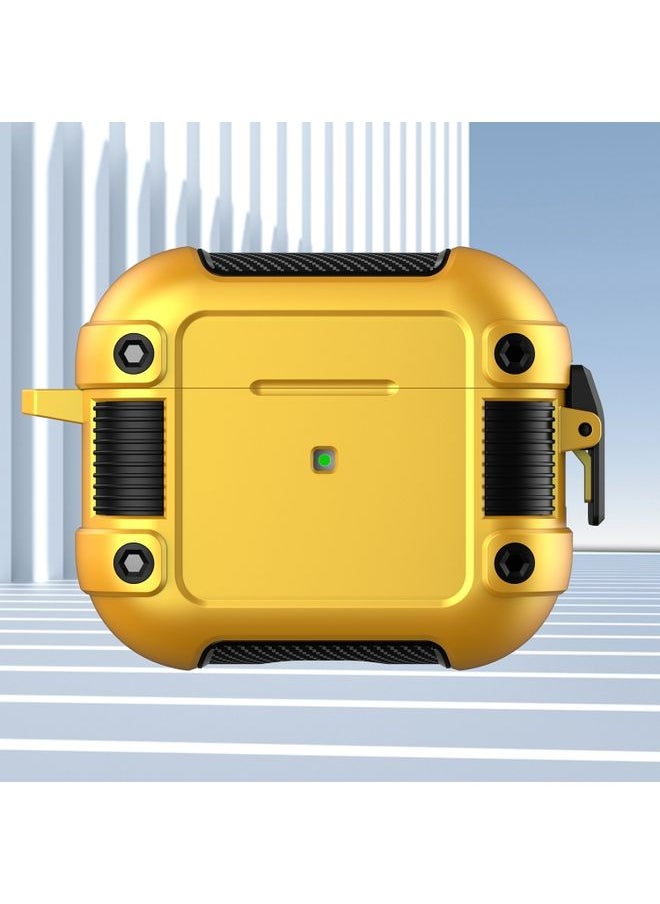 Generic - Case Cover Tank TPU+PC Wireless Earphone Protective Case For AirPods 3 Yellow - Image 1