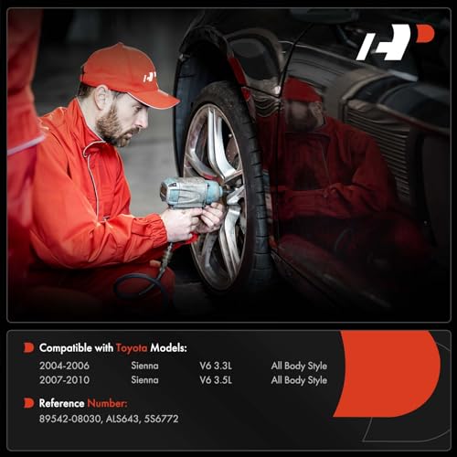 A-Premium Front Right ABS Wheel Speed Sensor - Compatible with Toyota Models - Sienna 2004 2005 2006 2007 2008 2009 2010 - Front Passenger Side, Replaces 89542-08030, 8954208030 - Image 2