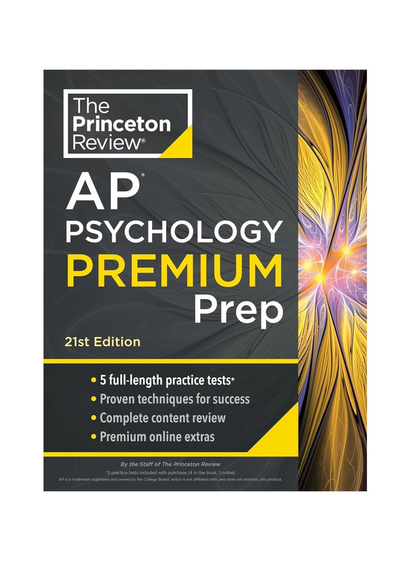 Princeton Review AP Psychology Premium Prep 21st Edition 5 Practice Tests Complete Content Review Strategies & Techniques Paperback 